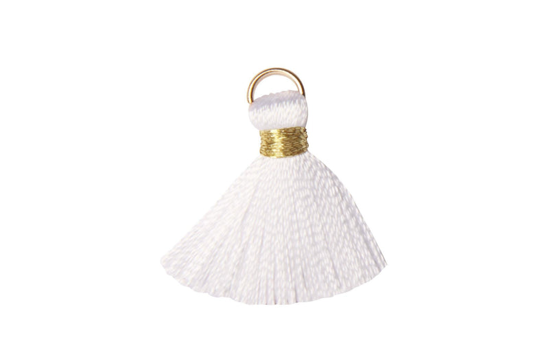 Borla Hilo de Seda Mini Blanco 35 mm