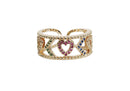 Anillo Ajustable Rainbow Corazones