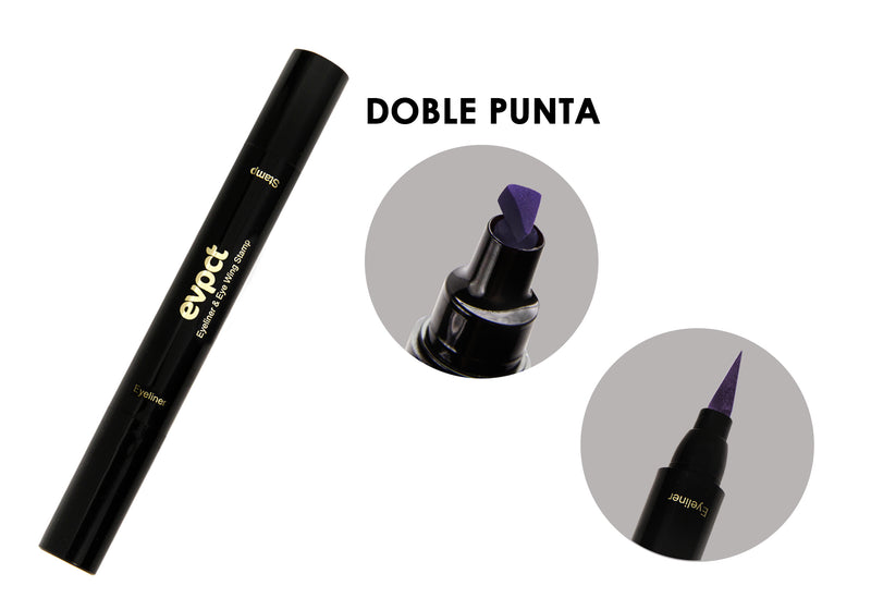 Delineador doble punta Sello Indeleble Eyeliner Stamp color Morado